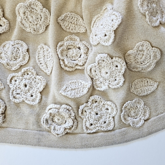 New Caroline Constas Cala Shimmery Knit Embroidered Floral Maxi Dress X-Small - Picture 13 of 13